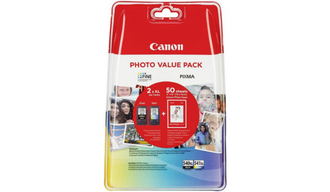 Canon tint + fotopaber PG540XL/CL541XL Value Pack, must/värviline