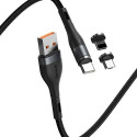 Baseus Zinc Magnetic Safe mobile phone cable Black 1 m USB A USB C