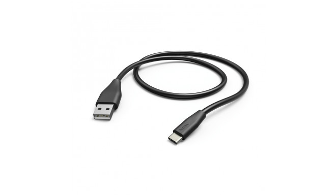 USB-kaabel USB-C Hama Charging/Data Cable 1.5m (USB-A -> USB-C) Black/must, USB2.0, max 480Mbps 3A