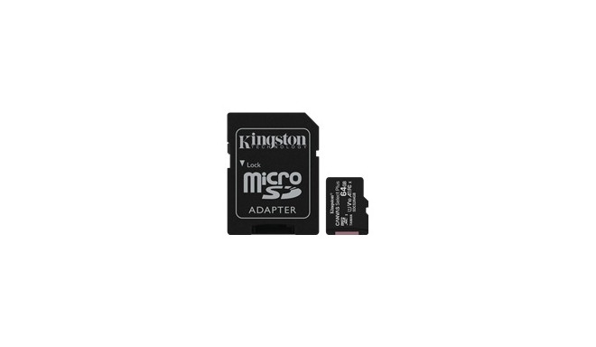 KINGSTON 64GB micSDXC Canvas Select Plus 100R A1 C10 Card + ADP