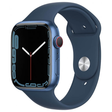 Apple Watch 7 GPS + Cellular 45mm Sport Band, blue/abyss blue (MKJT3EL ...