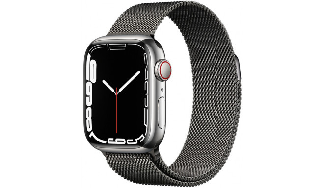 Apple Watch 7 GPS + Cellular 41mm Stainless Steel Milanese Loop, silver (MKHX3EL/A)