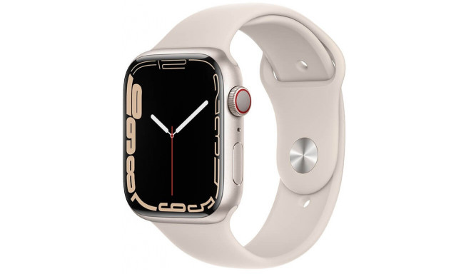 Apple Watch 7 GPS + Cellular 45mm Sport Band, starlight (MKJQ3EL/A)