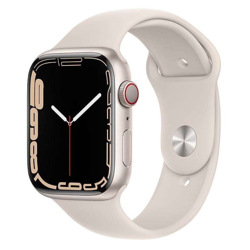 Apple Watch 7 GPS + Cellular 45mm Sport Band, starlight (MKJQ3EL/A)