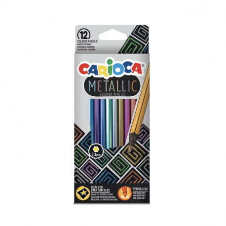 Värvipliiatsid CARIOCA Metallic, 12 tk