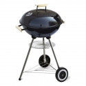 Ogļu Barbekjū ar Vāku un Riteņiem Algon Melns (Ø 45 cm) Emaljēts Tērauds