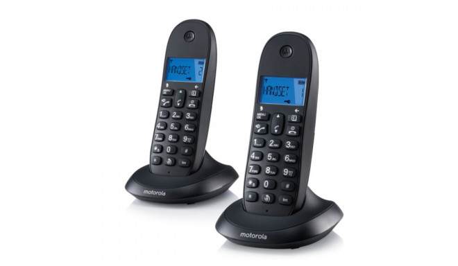 Telefons Motorola C1002 (2 pcs) (Melns)