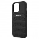 AMG AMHCP13XGSEBK Back Case Aizmugurējais Ādas Apvalks Telefonam Apple iPhone 13 Pro Max Melns