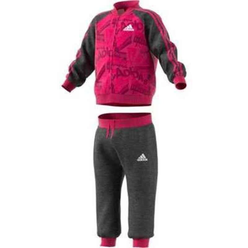 Baby s Tracksuit Adidas I Bball Jog FT Pink Black Multicolour 18 24 Months Sets of clothes Photopoint.lv