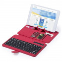 Bluetooth Keyboard with Support for Mobile Device 145739 (Red)