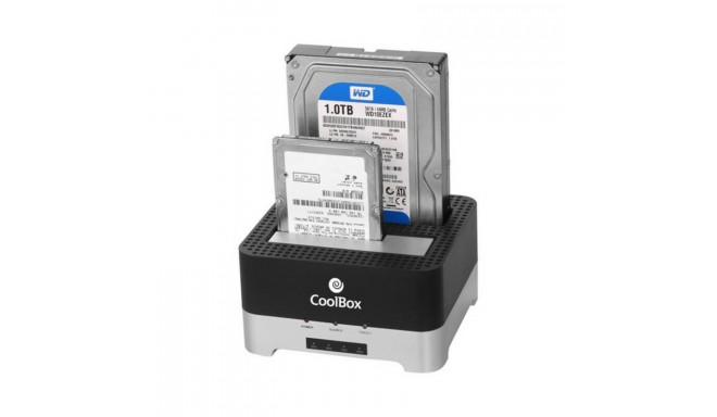 Väline Korpus CoolBox COO-DUPLICAT2 2,5"-3,5" SATA USB 3.0 Must Valge