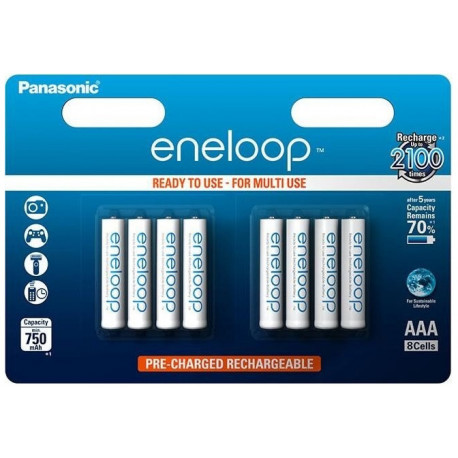 Panasonic eneloop rechargeable battery AAA 750 8BP