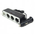 OMEGA TRIPLE CIGAR SOCKET CABLE OUC912 + 2x USB port 2.4A [44687]