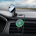 Baseus magnetic car phone holder wireless Qi charger 15 W (MagSafe compatible for iPhone) black (WXJ