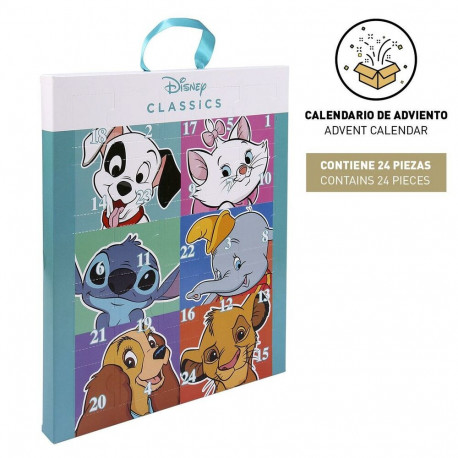 Adventes kalendārs Disney Vairākas sastāvdaļas (25 x 30 x 2,4 cm) (24 pcs)
