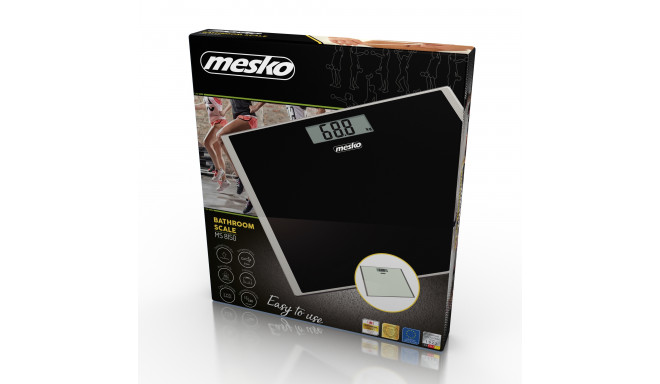 Mesko Home MS 8150B personal scale Rectangle Black Electronic personal scale
