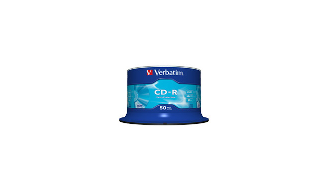 VERBATIM CD-R 80 min / 700MB 52x 50 tk spindel DataLife lisakaitse pinnaga