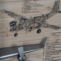 Настенное часы DKD Home Decor Самолет Деревянный MDF (3 pcs) (205 x 28 x 75 cm)