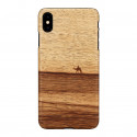 Man&Wood kaitseümbris iPhone XS Max, terra black