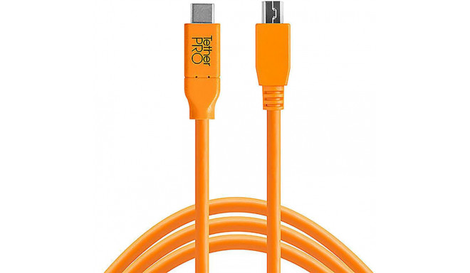 Tether Tools cable USB-C - miniUSB-B 4.6m, orange