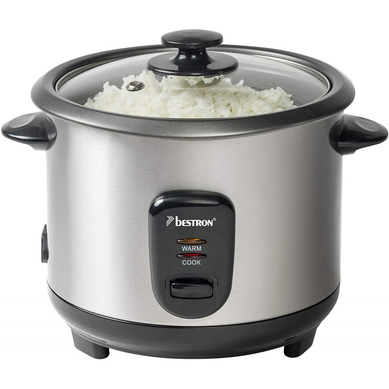 Bestron rice cooker ARC100AS (stainless steel / black, incl. 10-piece ...