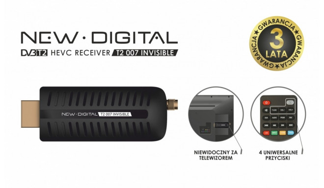 NEW DIGITAL T2 007 INVISIBLE DVB-T2