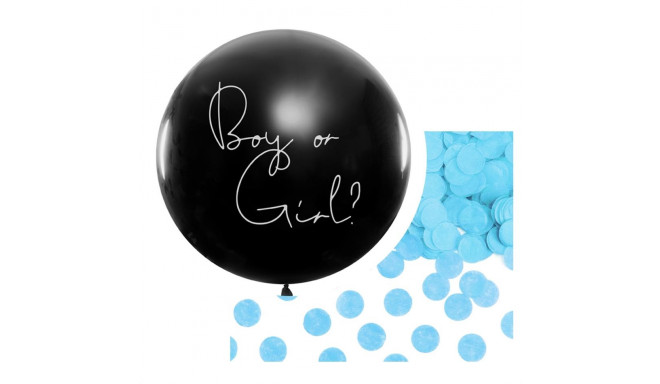 PartyDeco Baloni "Boy or Girl?", ar ziliem konfetti