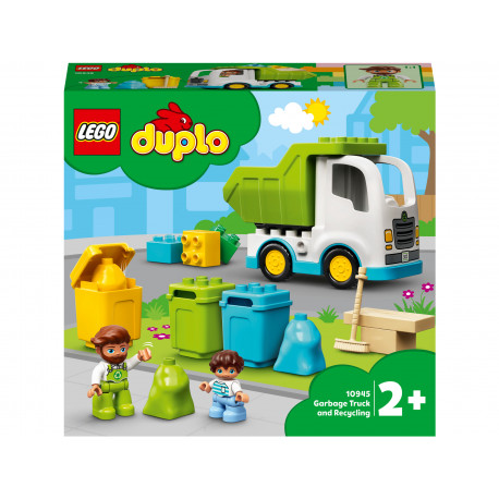 10945 LEGO® DUPLO® Town Atkritumu izvešanas auto un šķirošanas konteineri