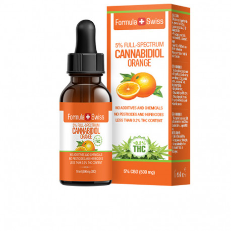 FORMULA SWISS CANNABIDIOL drops 5% CBD orange oil 500mg