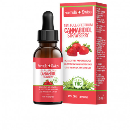 FORMULA SWISS CANNABIDIOL drops 15% CBD strawberry oil 1500mg