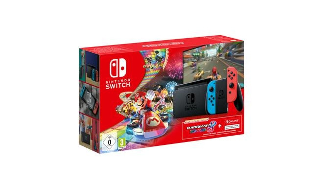 Nintendo Switch + Mario Kart 8 Deluxe + 3-Month Switch Online portable game console 15.8 cm (6.2&quo
