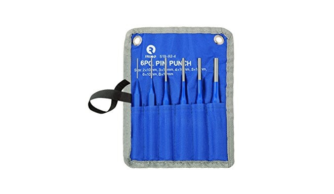 Octagonal parallel pin punch set 6 pcs -2/3/4/5/6/8mm with pouch Irimo