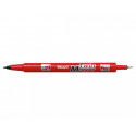 Marker Pilot Twin EF/F punane 2 otsaga joon 0,5 ja 2,0mm,Be Green76,1%