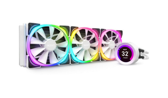WATER COOLING NZXT KRAKEN Z73 RGB WHITE 360MM ILLUMINATED FANS AND PUMP