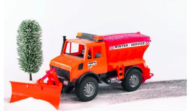 Mercedes-Benz Unimog snow blower and gritter vehicle