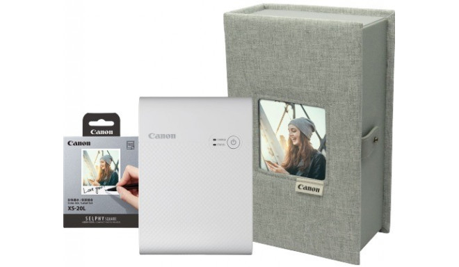 Canon fotoprinter + fotopaber Selphy Square QX10 Premium Kit, valge