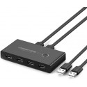 Ugreen KVM lüliti 4xUSB 2.0, must (30767)