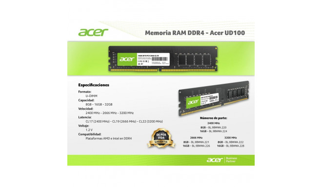 Acer RAM BL9BWWA226 16GB DDR4