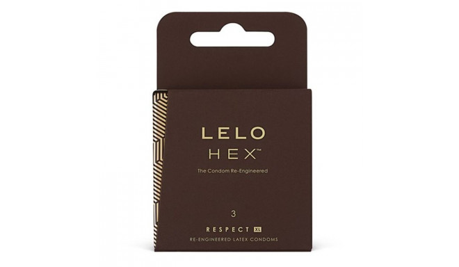 HEX kondoomid Respect Lelo XL (3 Ühikut)