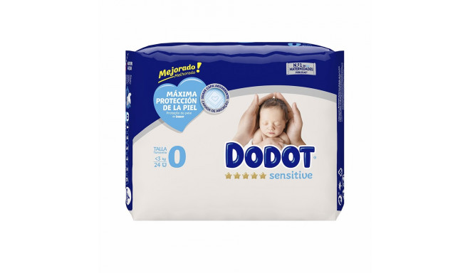 DODOT SENSITIVE RN talla 0 pañales menos 3 kg 24 u