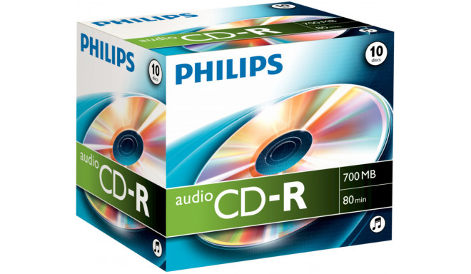 Philips CD-R 700MB 52x Audio 10pcs slim