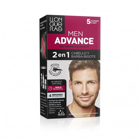 Colouring Cream Llongueras Men Advance 5 - Light Brown Nº 5-Castano Claro Semi-permanent