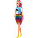 Barbie doll Leopard Rainbow Hair