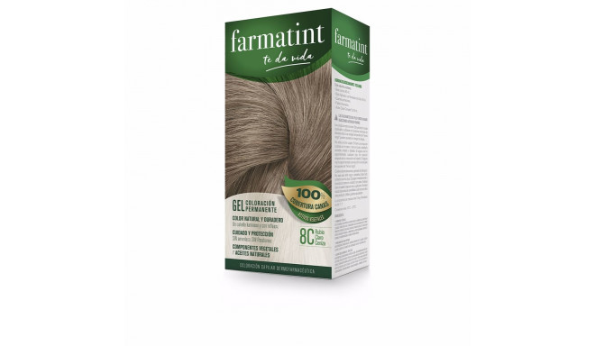 FARMATINT GEL coloración permanente #8c-rubio claro ceniza 5 u