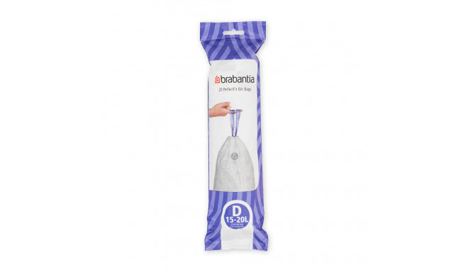 Prügikotid Brabantia D 15-20L,  24 67 60 ( 20 kotti rullis )16L Sort&Go prügikastile, K-54,5cm, L-43