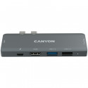 Canyon dokk DS-05B 7 port USB-C PD100W/2xHDMI/USB 3.0/USB 2.0/SD