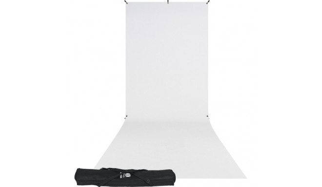 Westcott X Drop Wrinkle Resistant Backdrop Kit High Key White Sweep (5' x 12')