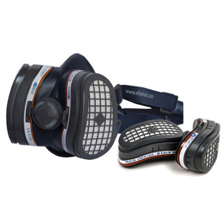 GVS Elipse SPR503 half-face respirator – combined A1 organic vapour and P3 particulate filters, medi