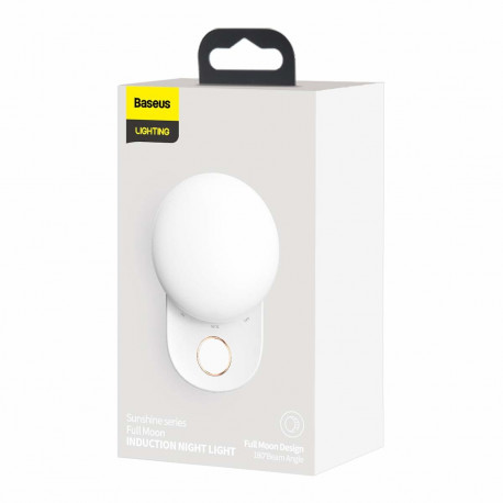 Baseus Home Full Moon Human Body Induction Night LED Light G2 1800 mAh White (DGFM-02)