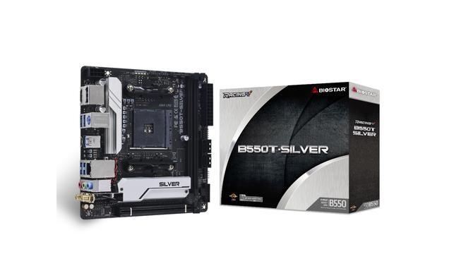 Biostar emaplaat B550T-SILVER AMD B550 AM4 mini ITX
